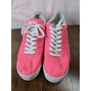 Adidas Originals Samoa Leather Hot Pink Low Top Shoe, Women 9,  Classic Lace Up